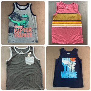Boys OshKosh/Carter's Cotton Tank Top Lot Size 5T (SKU: 78B, 79B, 20B, 21B)